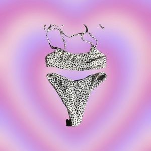 ZAFUL Trendy black and white print Bikini Two piece set !